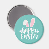 シンプルキュートバニー耳ハッピーイースター |マグネット マグネット (正面/裏面)
