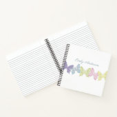 シンプルキュートパステルボタニカル自然蝶 ノートブック (内部)