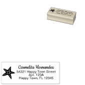 シンプルキュートビーチヒトデ差出人住所 ラバースタンプ (押印)