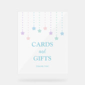 シンプルキラキラ星カードとギフトサイン アクリルサイン (正面)