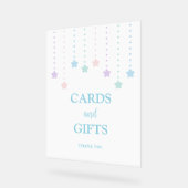 シンプルキラキラ星カードとギフトサイン アクリルサイン (傾斜)