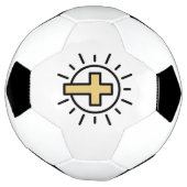 シンプルキリスト教十字架 サッカーボール (回転)