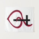 シンプルキリスト教十字架 タペストリー (正面(横))