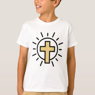 シンプルキリスト教十字架 Tシャツ
