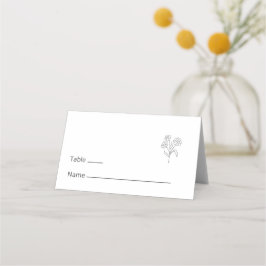 シンプルキンセアニラ植物学ボホバースデーパーティー プレイスカード