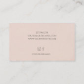 シンプルキーボードとマウス付きピーチ 名刺 (裏面)