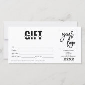 シンプルギフトモダンカード証明書の追加ロゴ (正面)