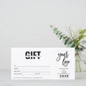 シンプルギフトモダンカード証明書の追加ロゴ (スタンド正面)