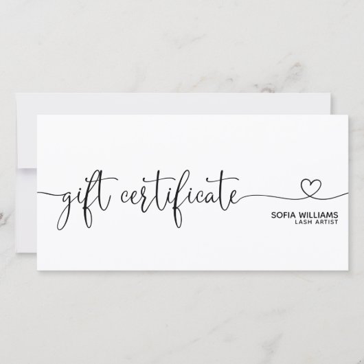 シンプルギフトモダン券ギフトカード (正面)