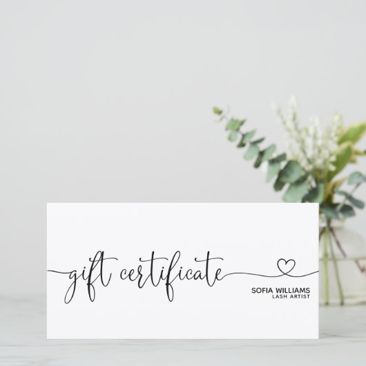 シンプルギフトモダン券ギフトカード (スタンド正面)