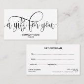 シンプルギフトモダン券ギフトカード 名刺 (正面/裏面)