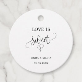 シンプルギフト愛は甘い結婚式の引き出物 フェイバータグ