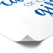 シンプルギフト表 |青フランスのい任意のパーティーイベント ポスター (角)