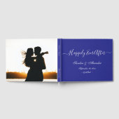 シンプルギリシ王室のャ・ブエレガントルーモダン結婚ズ ゲストブック (全面)