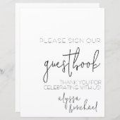 シンプルクアインシンプルトゲストブック (正面/裏面)