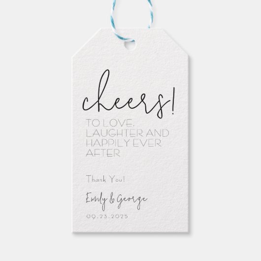 シンプルクアイントワインシューターメッセージカード ギフトタグ (正面)