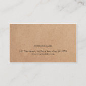 シンプルクエレガントラフト紙コンサルタント 名刺 (裏面)