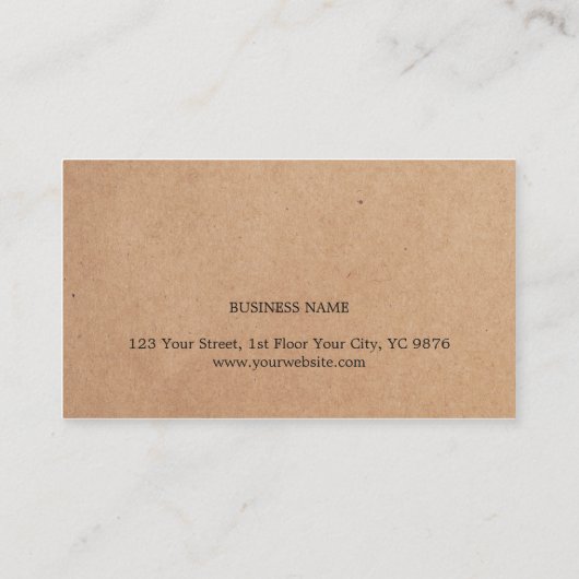 シンプルクエレガントラフト紙コンサルタント 名刺 (裏面)