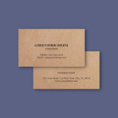 シンプルクエレガントラフト紙コンサルタント 名刺