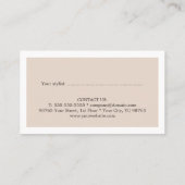 シンプルクエレガントリーン美しいサロンアポイントメントカード 予約カード (裏面)