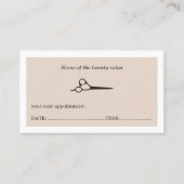 シンプルクエレガントリーン美しいサロンアポイントメントカード 予約カード (正面)