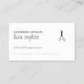 シンプルクエレガントリーン美容師アポイントメントカード 予約カード (正面)