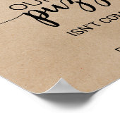 シンプルクフェイクラフトパズルゲストブックサイン ポスター (角)