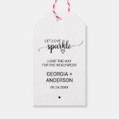 シンプルクフェイクラフト結婚スパークラーラベル ギフトタグ (正面)