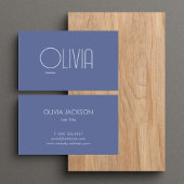 シンプルクミニマルリーンパステルブルービジネスカード