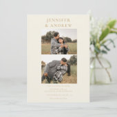 シンプルクモダンラス |フォト結婚式招待状 招待状 (スタンド正面)