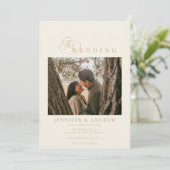 シンプルクモダンラス |フォト結婚式招待状 招待状 (スタンド正面)