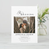 シンプルクモダンラス |フォト結婚式招待状 招待状 (スタンド正面)