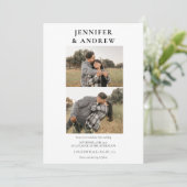 シンプルクモダンラス |フォト結婚式招待状 招待状 (スタンド正面)