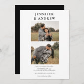 シンプルクモダンラス |フォト結婚式招待状 招待状 (正面/裏面)