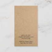 シンプルクモダンラフトイヤリングジュエリー表示カード 名刺 (裏面)