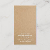 シンプルクモダンラフトイヤリングジュエリー表示カード 名刺 (裏面)