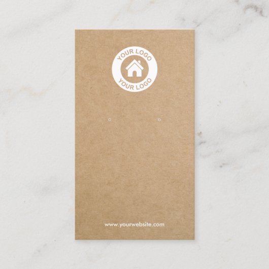 シンプルクモダンラフトイヤリングジュエリー表示カード 名刺 (正面)