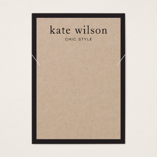 シンプルクモダンラフトネックレスディスプレイカード (正面)