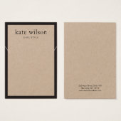 シンプルクモダンラフトネックレスディスプレイカード (正面&裏面)