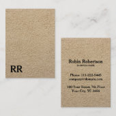 シンプルクモダンラフト紙ブラックモノグラム 名刺 (正面/裏面)