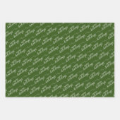 シンプルクラシシックハッピーホリデーズグリーティングウィッシュ ラッピングペーパーシート (正面3)