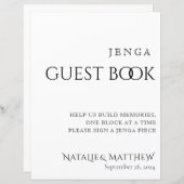 シンプルクラシックなジェガゲストブックズ結婚ーズ (正面/裏面)