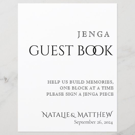 シンプルクラシックなジェガゲストブックズ結婚ーズ (正面)