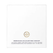 シンプルクラシックのメモカスタム帳ロゴ ノートパッド (正面)