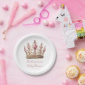 シンプルクラシックの小さなプリンセスベビーシャワー ペーパープレート (パーティー)