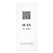 シンプルクラシックの髪のサロン写真価格リストQRコード ラックカード (裏面)