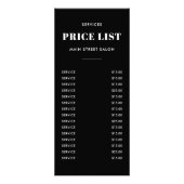 シンプルクラシックの髪のサロン写真価格リストQRコード ラックカード (正面)