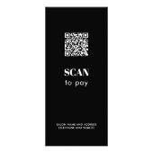 シンプルクラシックの髪のサロン写真価格リストQRコード ラックカード (裏面)