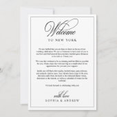 シンプルクラシックウェルカムレター&旅程カード 招待状 (正面)