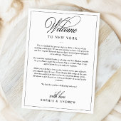 シンプルクラシックウェルカムレター&旅程カード 招待状